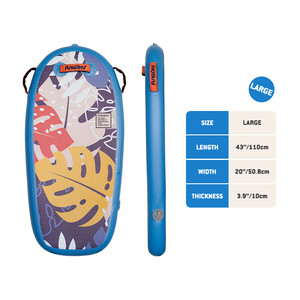 Kid inflável Paddle Board Bodyboard - folhas azuis