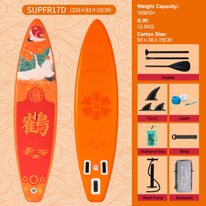 Inflável Surfing Paddle Board 11' - Guindaste Laranja