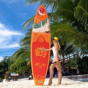 Inflável Surfing Paddle Board 11' - Guindaste Laranja