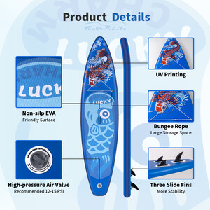 Inflável Surfing Paddle Board 11' - Sorte Azul