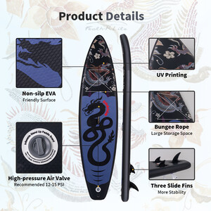 Inflável Surfing Paddle Board 11' - Dragão Negro